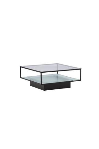 Furniture Fashion Maglehem Soffbord - Svart / Klart glas