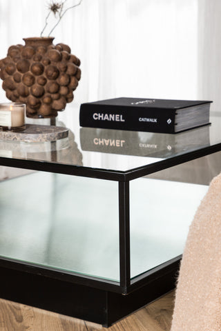 Furniture Fashion Maglehem Soffbord - Svart / Klart glas