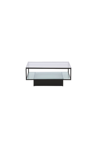 Furniture Fashion Maglehem Soffbord - Svart / Klart glas