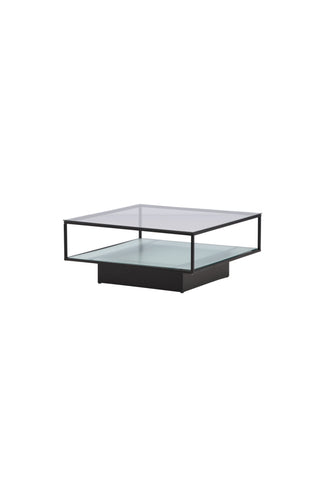 Furniture Fashion Maglehem Soffbord - Svart / Klart glas
