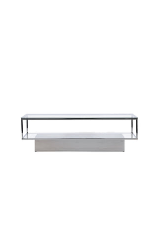 Furniture Fashion Maglehem Soffbord - Silver Krom / Klart glas