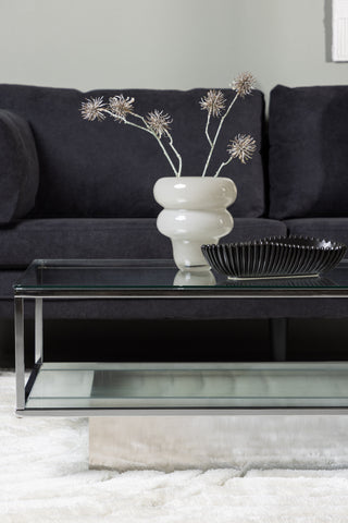 Furniture Fashion Maglehem Soffbord - Silver Krom / Klart glas