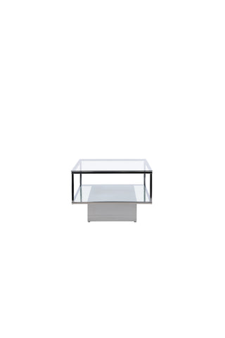 Furniture Fashion Maglehem Soffbord - Silver Krom / Klart glas