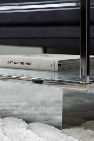 Furniture Fashion Maglehem Soffbord - Silver Krom / Klart glas