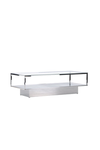 Furniture Fashion Maglehem Soffbord - Silver Krom / Klart glas