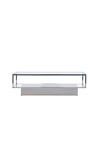 Furniture Fashion Maglehem Soffbord - Silver Krom / Klart glas
