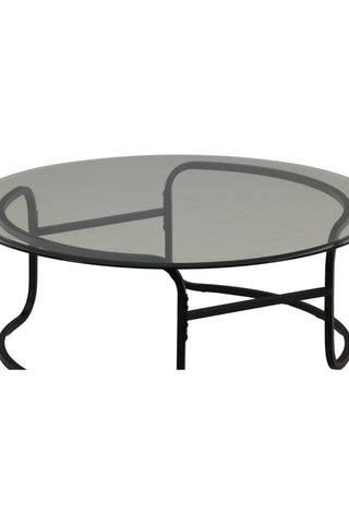 Furniture Fashion Lomma Soffbord - Svart / Klart glas