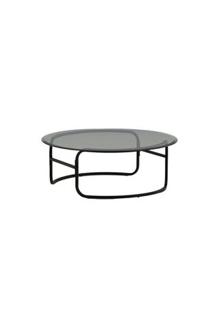 Furniture Fashion Lomma Soffbord - Svart / Klart glas