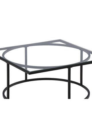 Furniture Fashion Skanör Soffbord - Svart / Klart glas