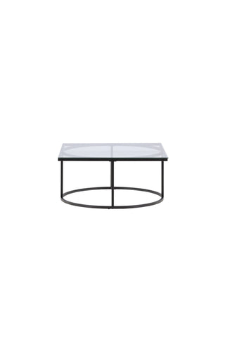 Furniture Fashion Skanör Soffbord - Svart / Klart glas