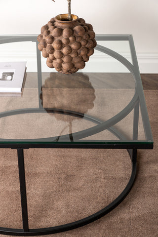 Furniture Fashion Skanör Soffbord - Svart / Klart glas