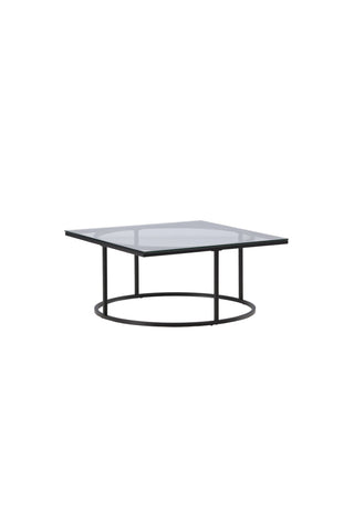 Furniture Fashion Skanör Soffbord - Svart / Klart glas