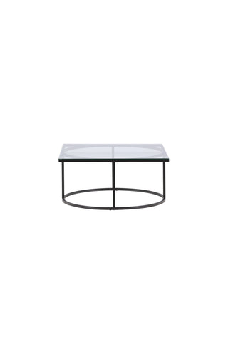 Furniture Fashion Skanör Soffbord - Svart / Klart glas