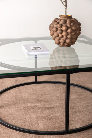 Furniture Fashion Skanör Soffbord - Svart / Klart glas