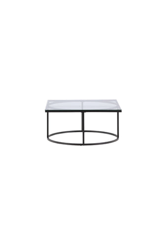 Furniture Fashion Skanör Soffbord - Svart / Klart glas