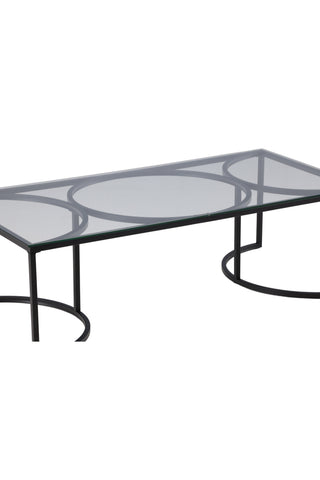 Furniture Fashion Skanör Soffbord Rektangulärt - Svart / Klart glas