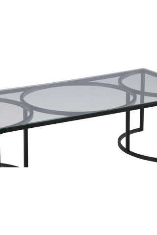 Furniture Fashion Skanör Soffbord Rektangulärt - Svart / Klart glas