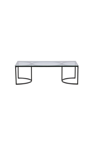 Furniture Fashion Skanör Soffbord Rektangulärt - Svart / Klart glas