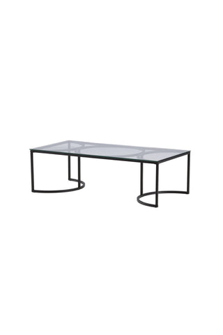 Furniture Fashion Skanör Soffbord Rektangulärt - Svart / Klart glas