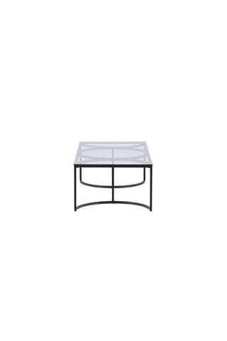 Furniture Fashion Skanör Soffbord Rektangulärt - Svart / Klart glas