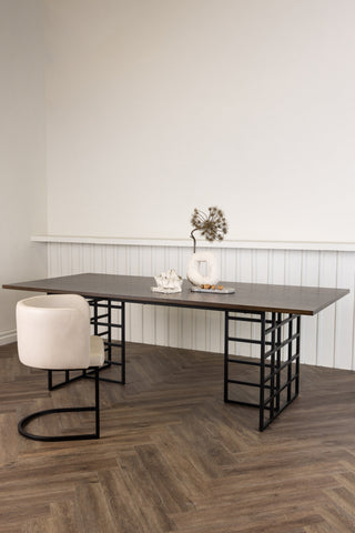 Furniture Fashion Ystad Matbord - Svart / Mocca Ekfaner