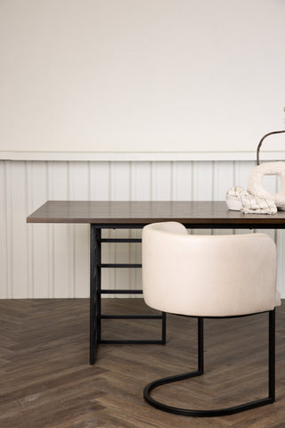 Furniture Fashion Ystad Matbord - Svart / Mocca Ekfaner