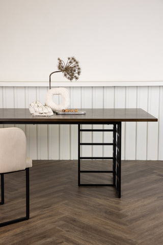 Furniture Fashion Ystad Matbord - Svart / Mocca Ekfaner