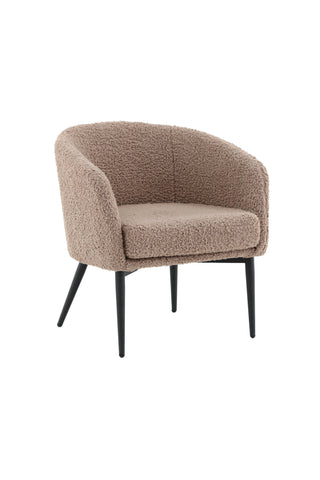 Fluffig enkelsoffa - Svart / Brun Teddy