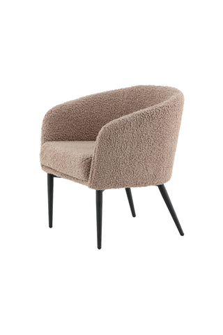 Fluffig enkelsoffa - Svart / Brun Teddy