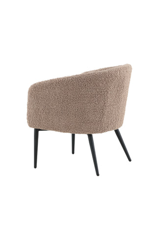 Fluffig enkelsoffa - Svart / Brun Teddy