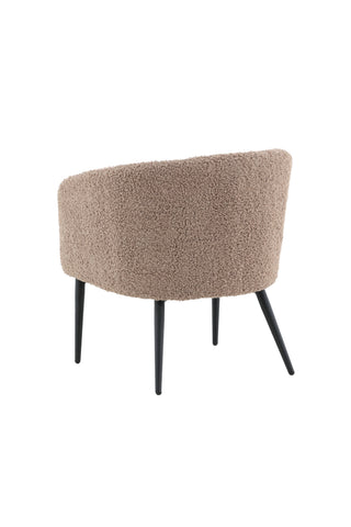 Fluffig enkelsoffa - Svart / Brun Teddy