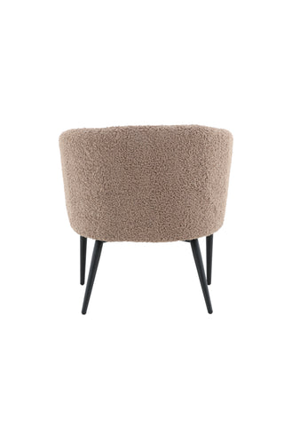 Fluffig enkelsoffa - Svart / Brun Teddy