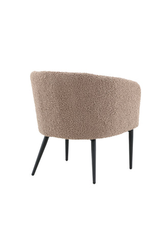 Fluffig enkelsoffa - Svart / Brun Teddy