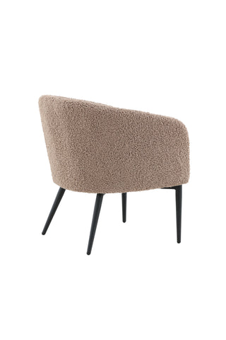 Fluffig enkelsoffa - Svart / Brun Teddy