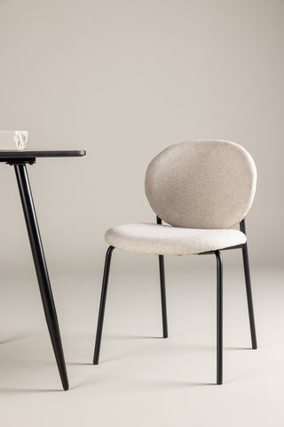 Venture Home Vault Dining Chair 2-pack - Svart / Beige / FSC 100%