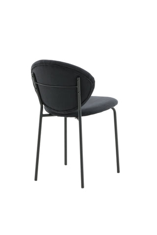 Vault Dining Chair 2-pack - Svarta Ben - Svart Tyg