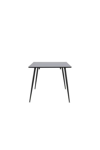 Silar Matbord - 180 cm - Svart Melamin / Svarta Ben