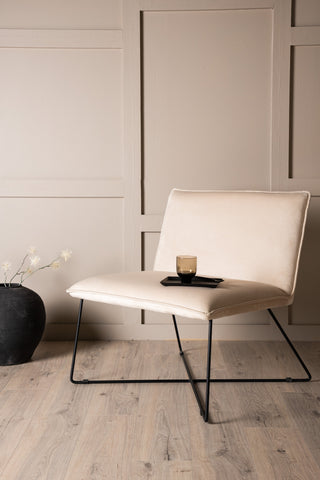 Venture Home X-lounge Enkelsoffa - Svart / Off White Velvet