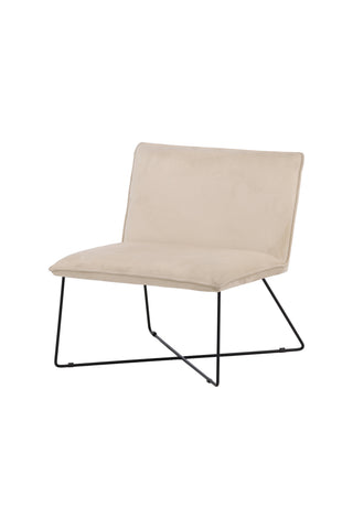 Venture Home X-lounge Enkelsoffa - Svart / Off White Velvet