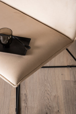 Venture Home X-lounge Enkelsoffa - Svart / Off White Velvet