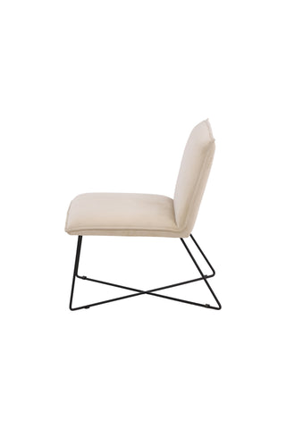 Venture Home X-lounge Enkelsoffa - Svart / Off White Velvet