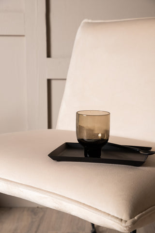 Venture Home X-lounge Enkelsoffa - Svart / Off White Velvet
