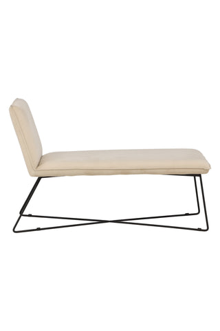 Venture Home X-lounge Daybed - Svart / Beige sammet