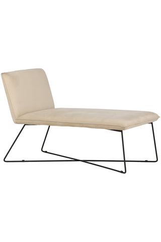 Venture Home X-lounge Daybed - Svart / Beige sammet