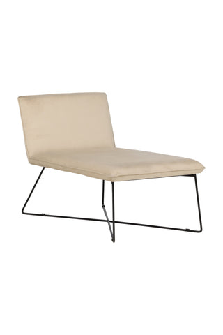 Venture Home X-lounge Daybed - Svart / Beige sammet