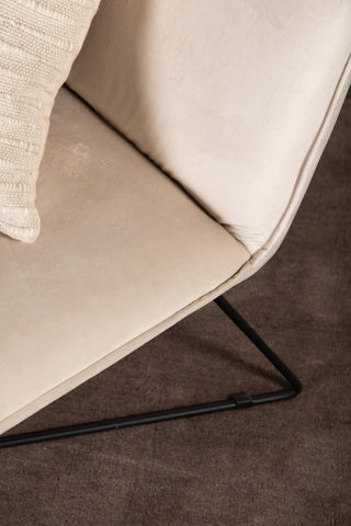 Venture Home X-lounge Daybed - Svart / Beige sammet