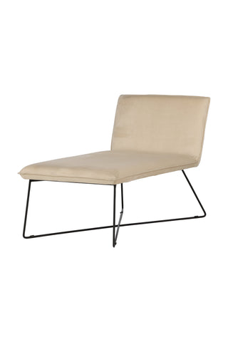 Venture Home X-lounge Daybed - Svart / Beige sammet