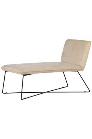 Venture Home X-lounge Daybed - Svart / Beige sammet