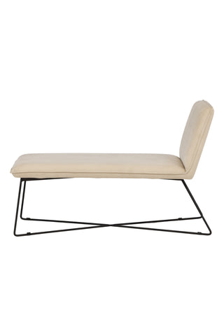 Venture Home X-lounge Daybed - Svart / Beige sammet
