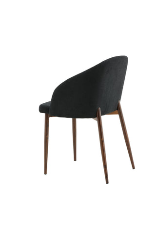 Arch Matstol 2-pack - Valnötsben - Svart tyg